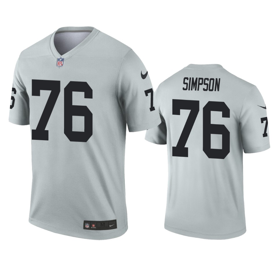 men's raiders john simpson silver inverted legend jersey
