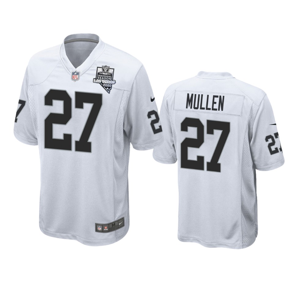 men's raiders trayvon mullen white 2020 inaugural season game jersey