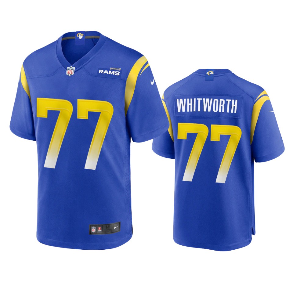 men's rams andrew whitworth royal 2020 game jersey