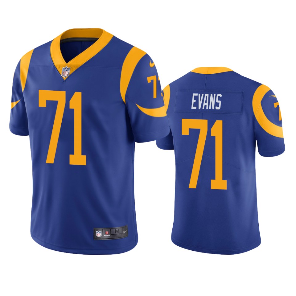 men's rams bobby evans royal vapor limited jersey