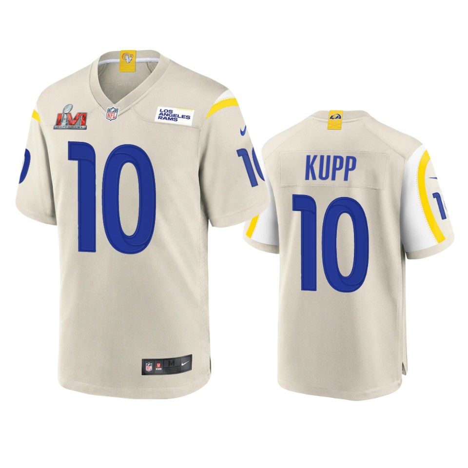 men's rams cooper kupp bone super bowl lvi game jersey