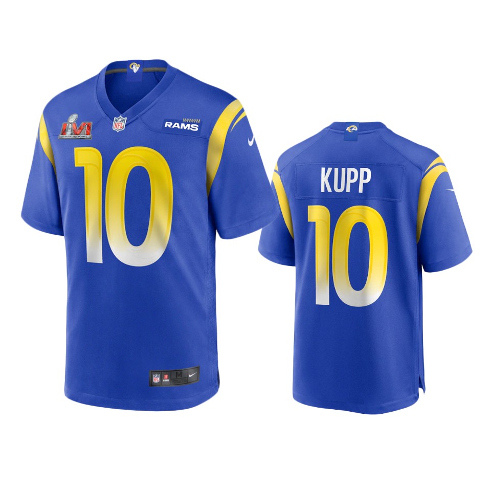men's rams cooper kupp royal super bowl lvi game jersey