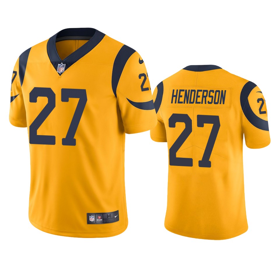 men's rams darrell henderson gold color rush limited jersey