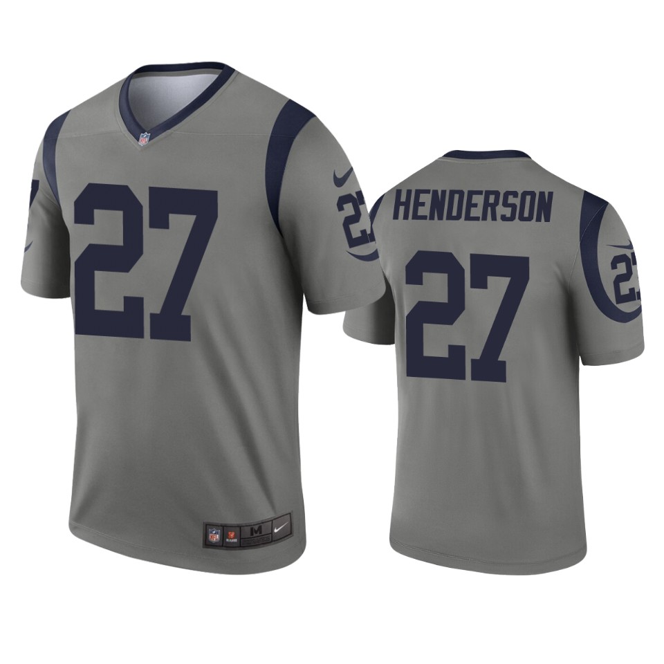 men's rams darrell henderson gray inverted legend jersey