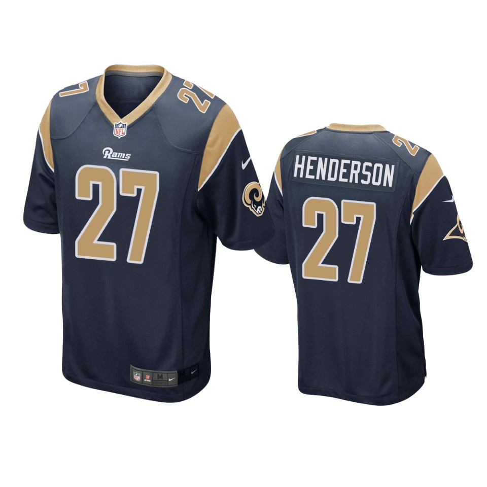 men's rams darrell henderson navy game jersey