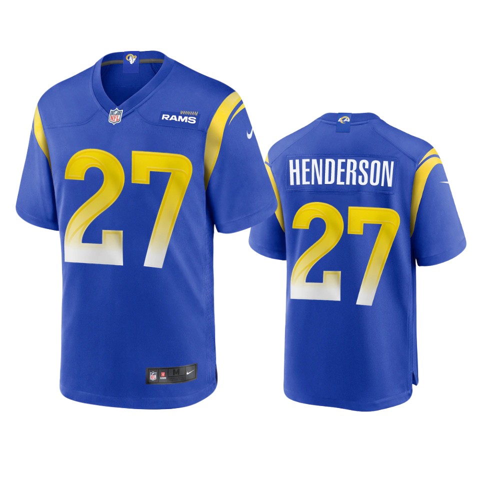 men's rams darrell henderson royal 2020 game jersey