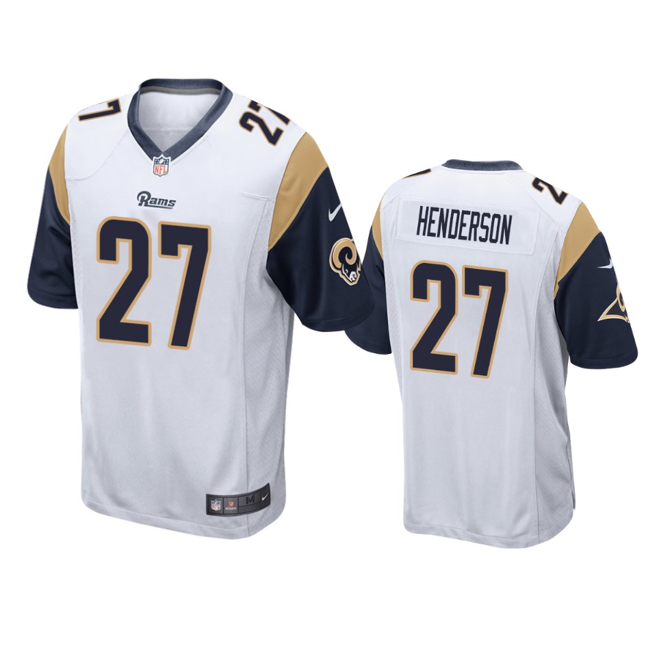 men's rams darrell henderson white game jersey