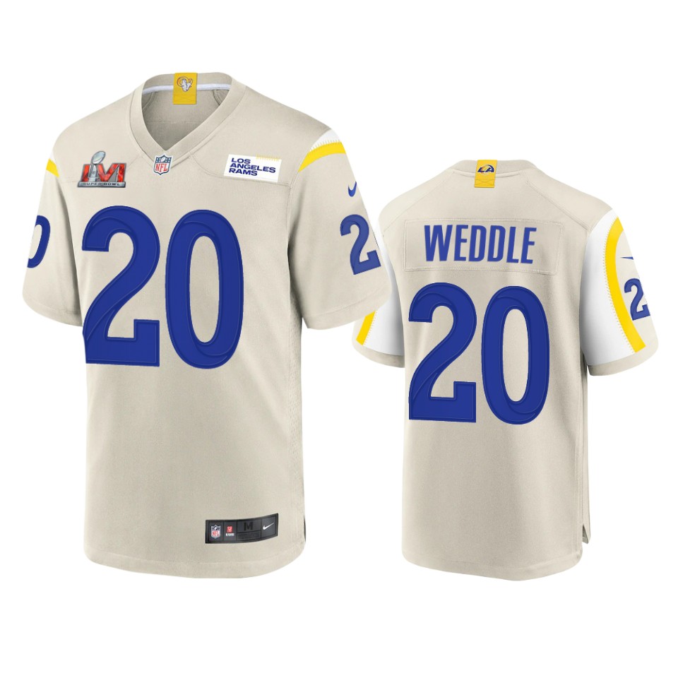 men's rams eric weddle bone super bowl lvi game jersey