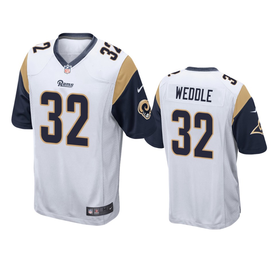 men's rams eric weddle white game jersey