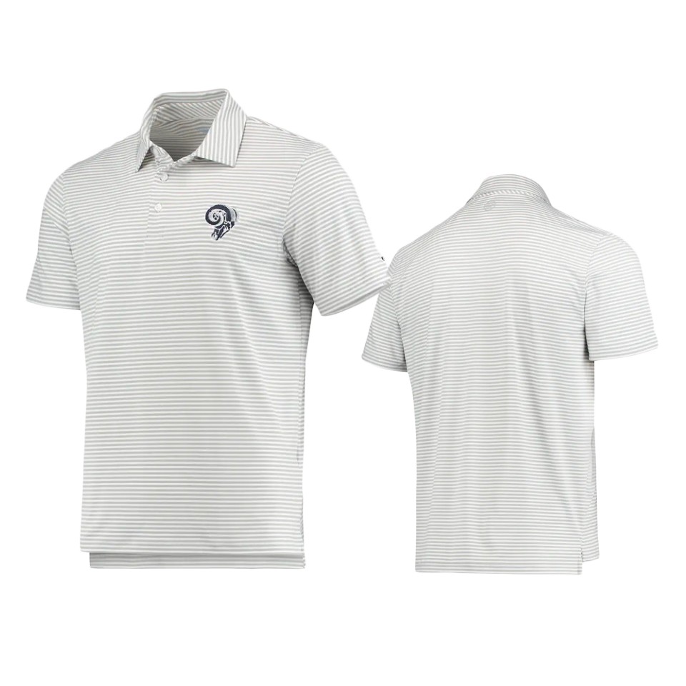 men's rams gray winstead stripe polo