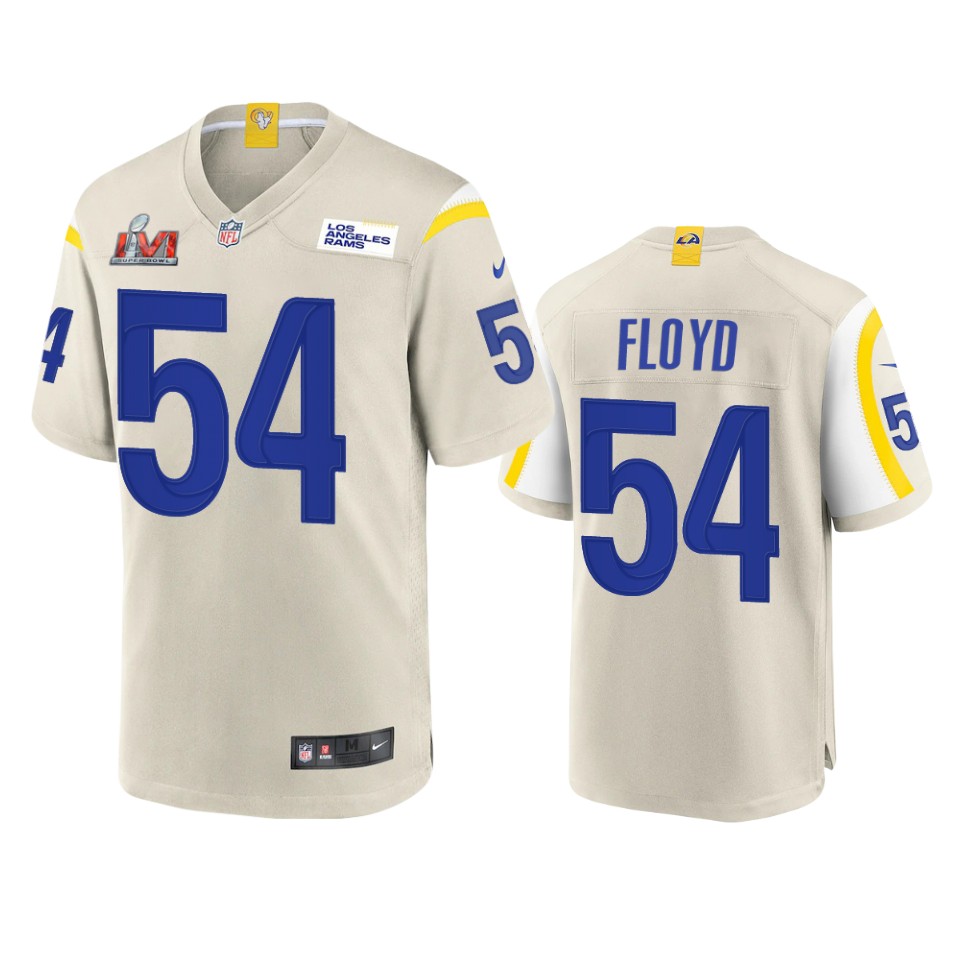 men's rams leonard floyd bone super bowl lvi game jersey