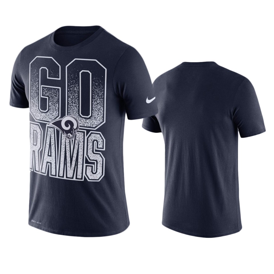 men's rams navy local verbiage performance t shirt