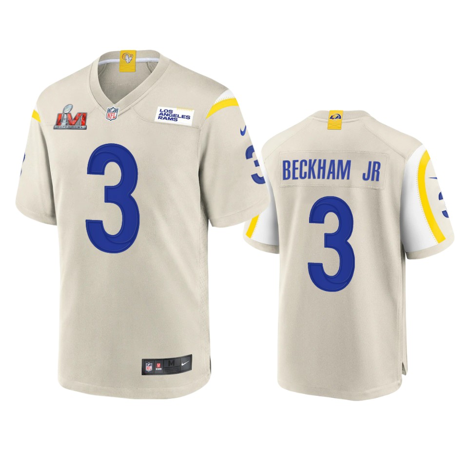 men's rams odell beckham jr. bone super bowl lvi game jersey