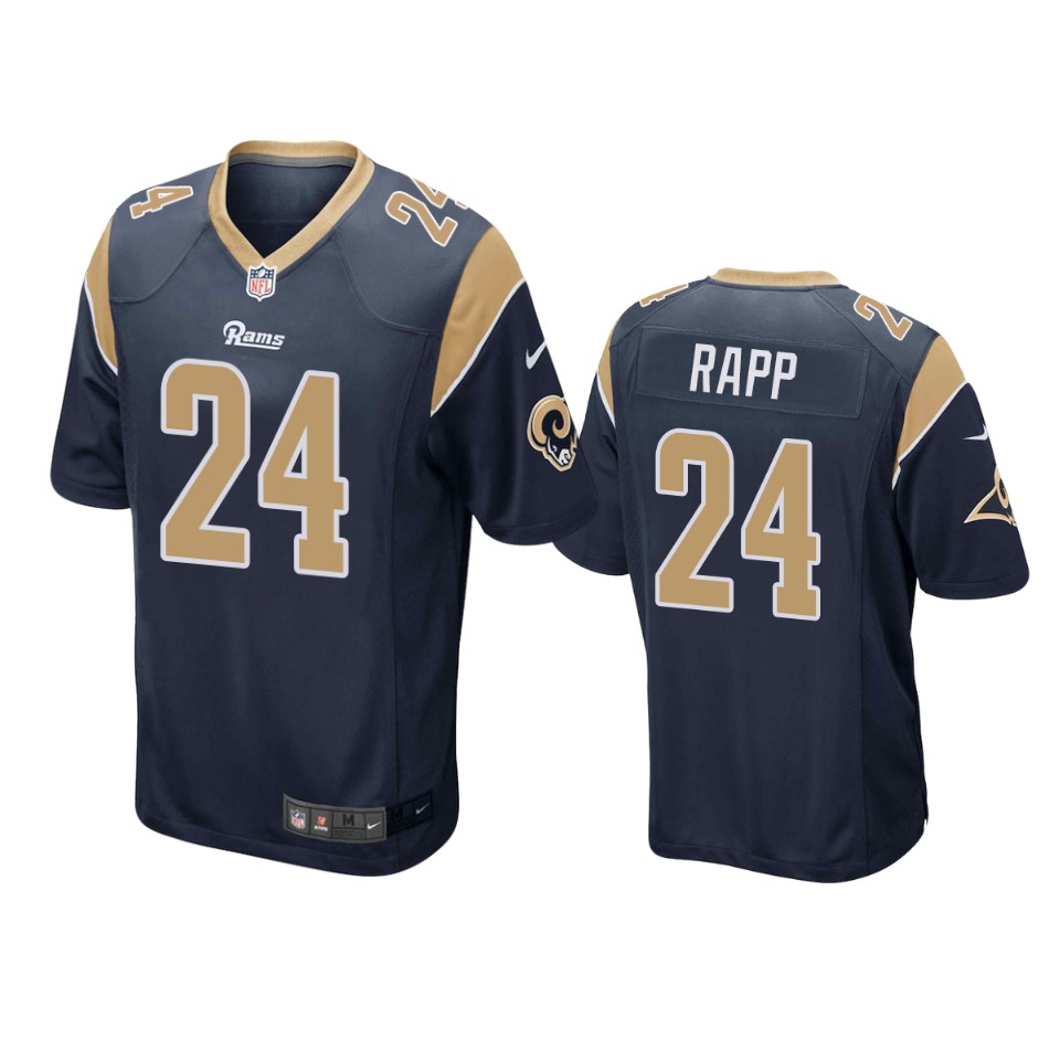 men's rams taylor rapp navy game jersey