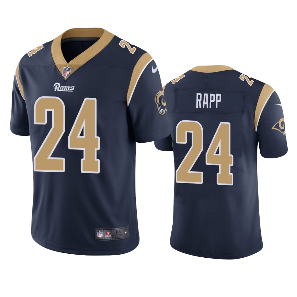 men's rams taylor rapp navy vapor limited jersey