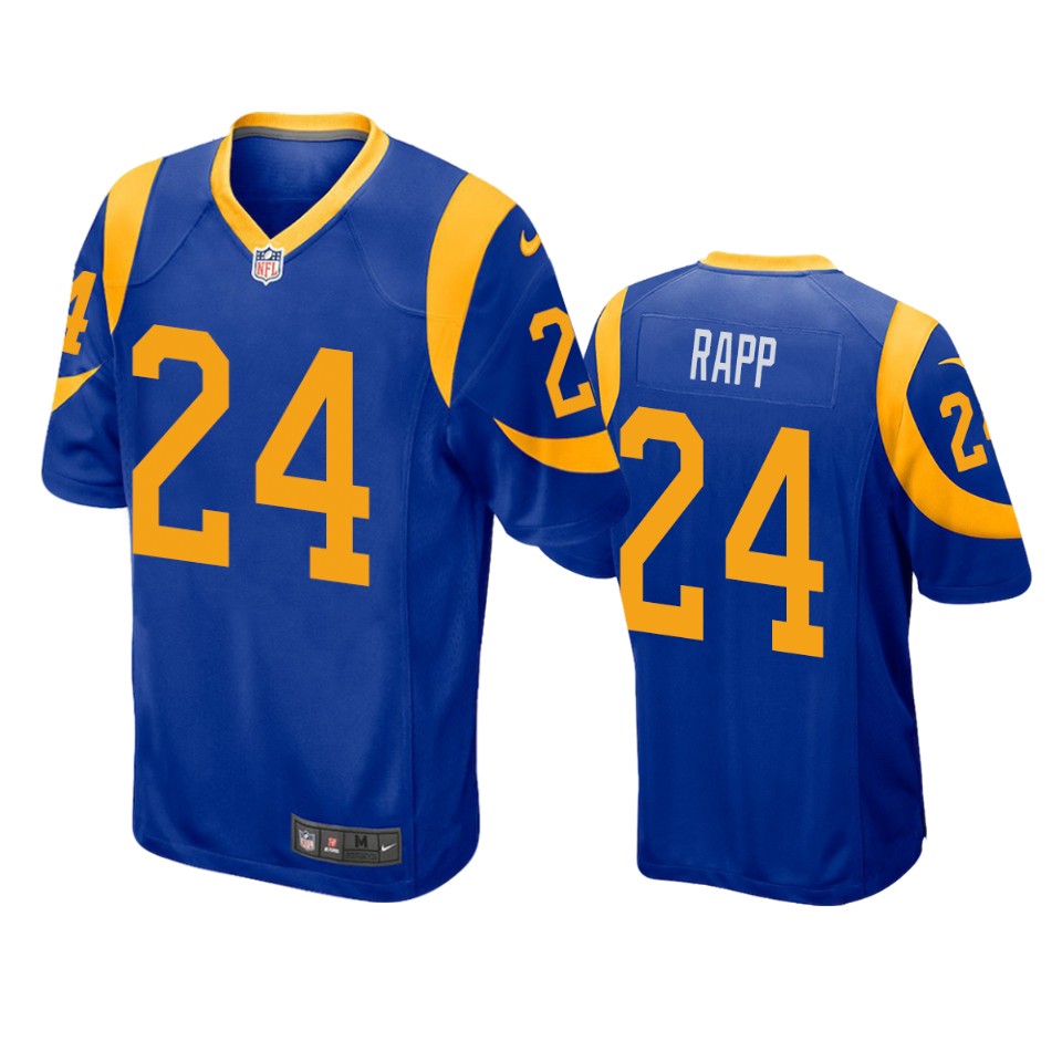 men's rams taylor rapp royal game jersey