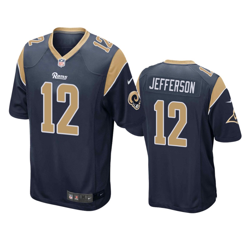 men's rams van jefferson navy game jersey