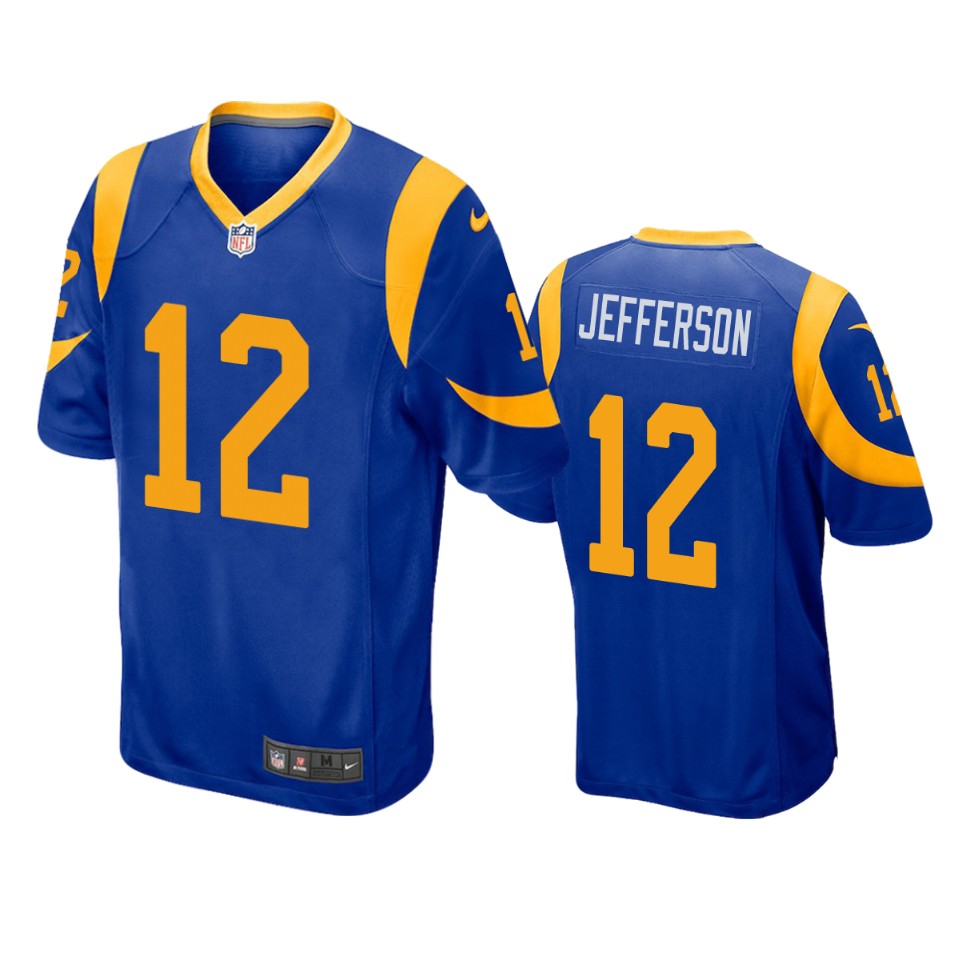 men's rams van jefferson royal game jersey