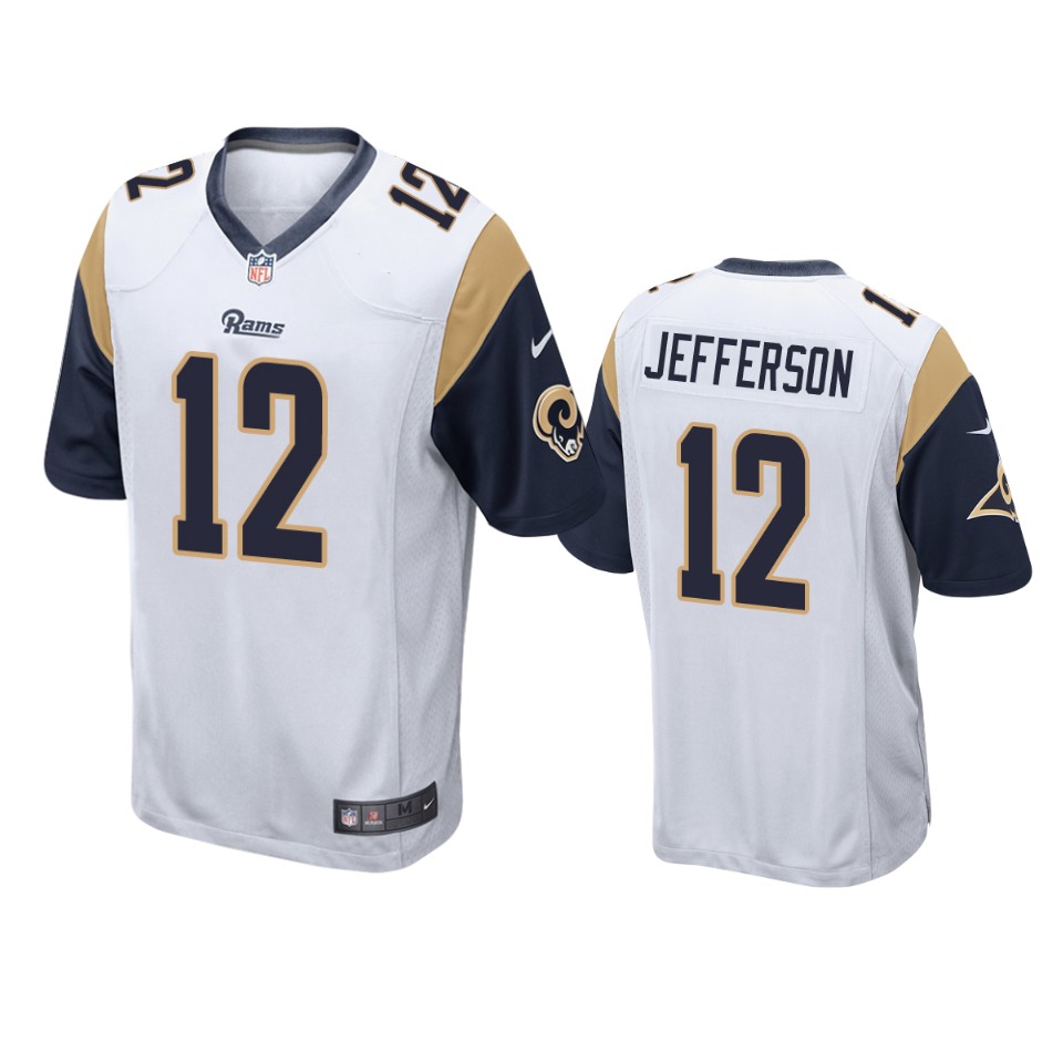 men's rams van jefferson white game jersey