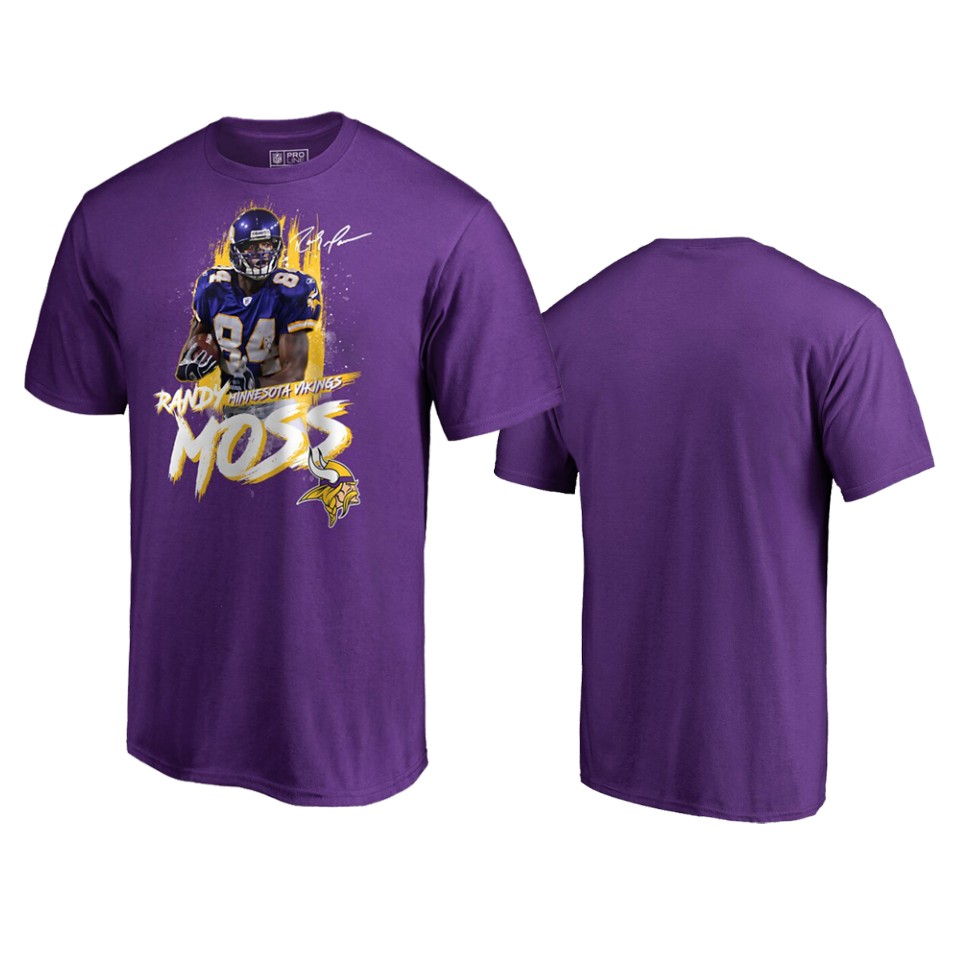 men's randy moss purple gridiron great graphic t shirt