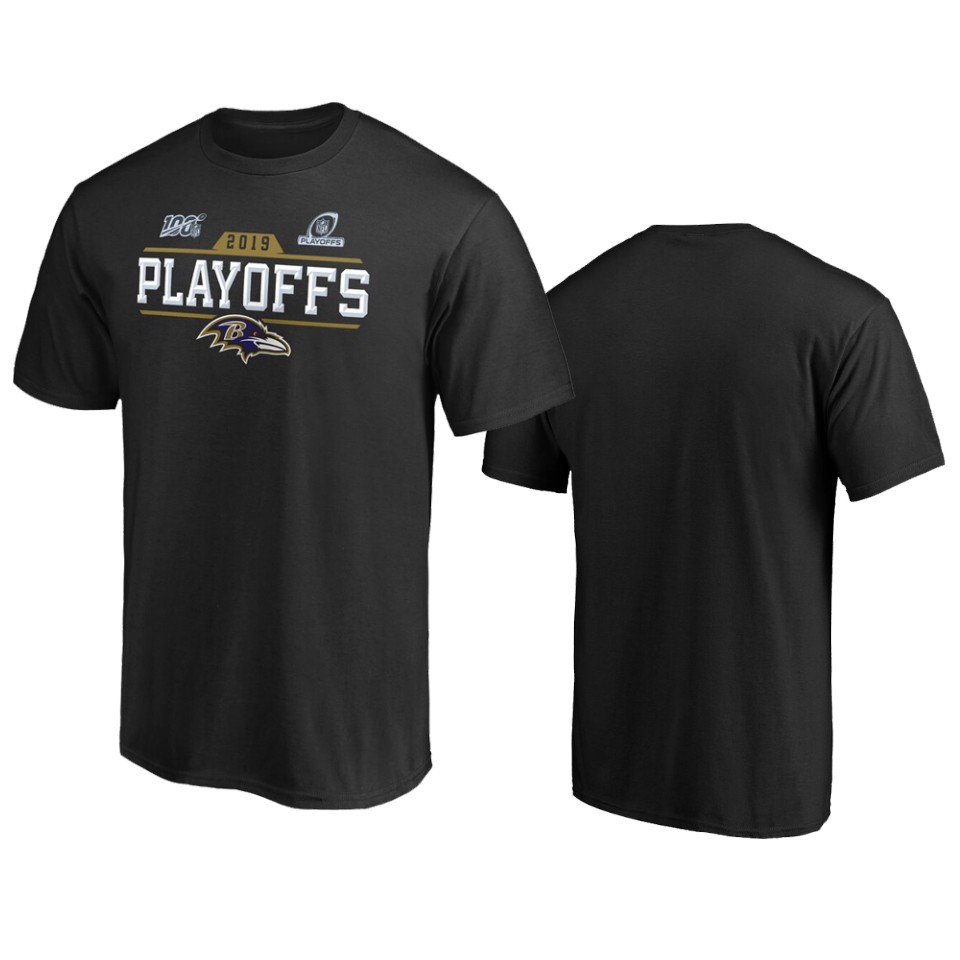 men's ravens black 2019 nfl playoffs bound chip shot t shirt