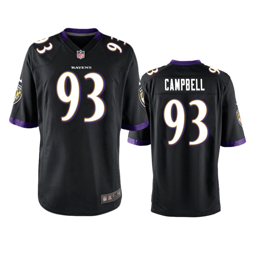 men's ravens calais campbell black game jersey