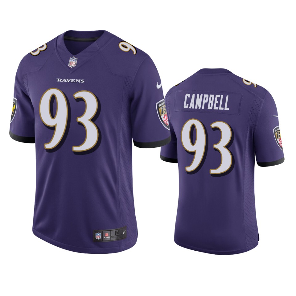 men's ravens calais campbell purple vapor jersey