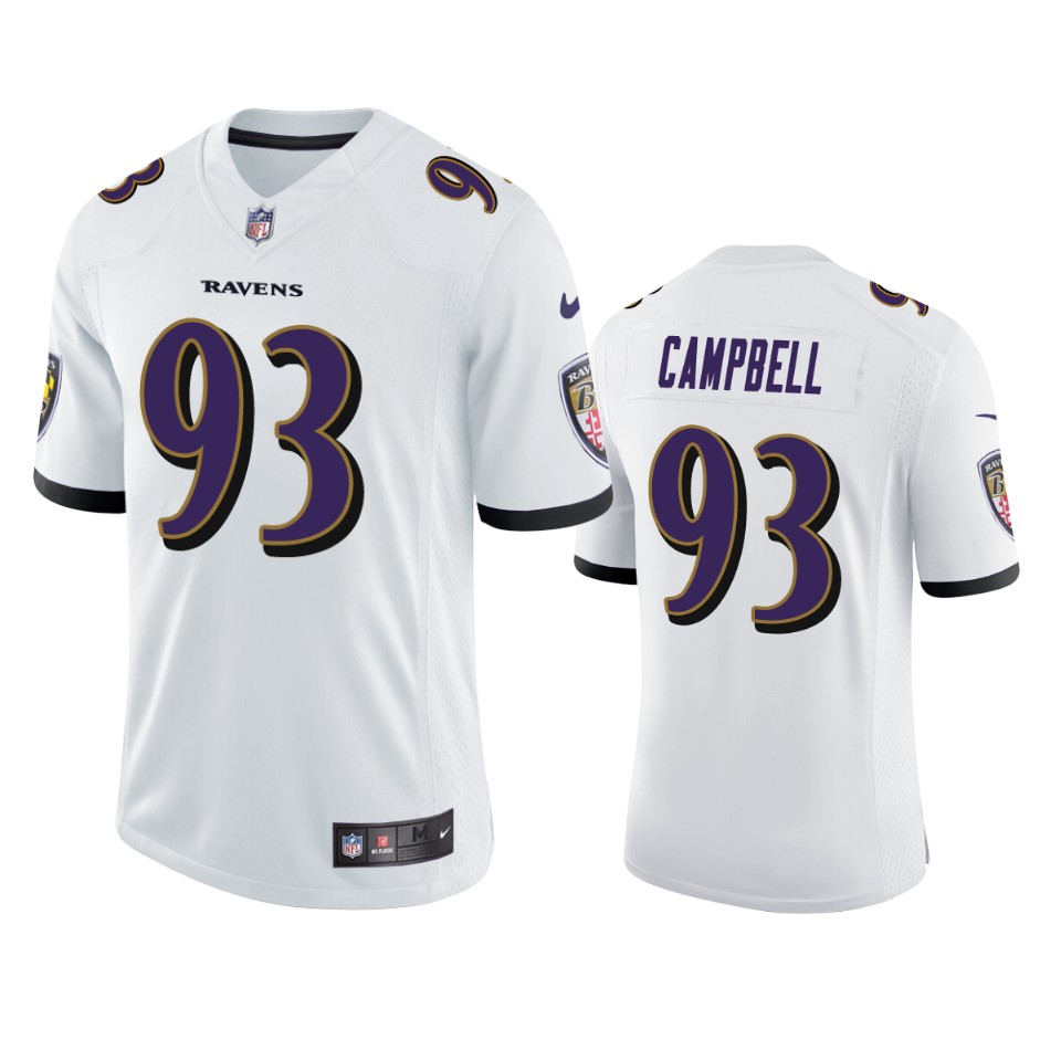 men's ravens calais campbell white vapor jersey