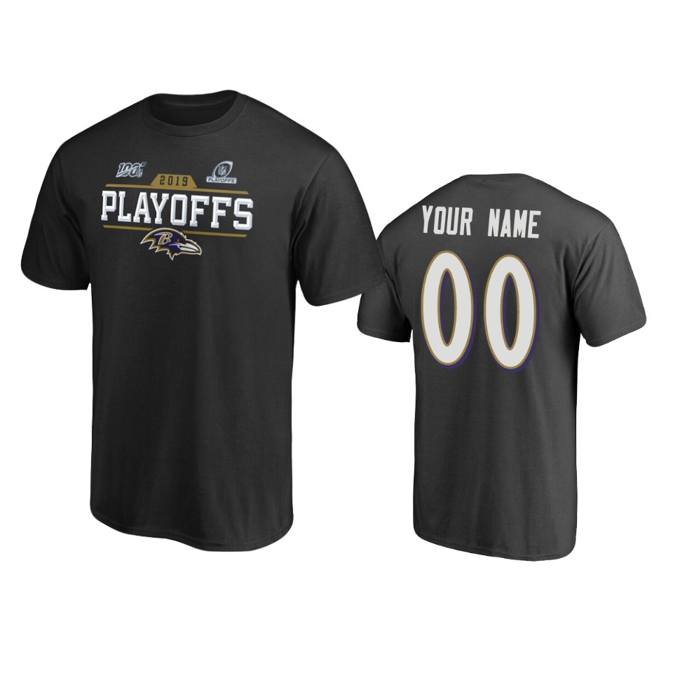 men's ravens custom black 2019 nfl playoffs chip shot t shirt