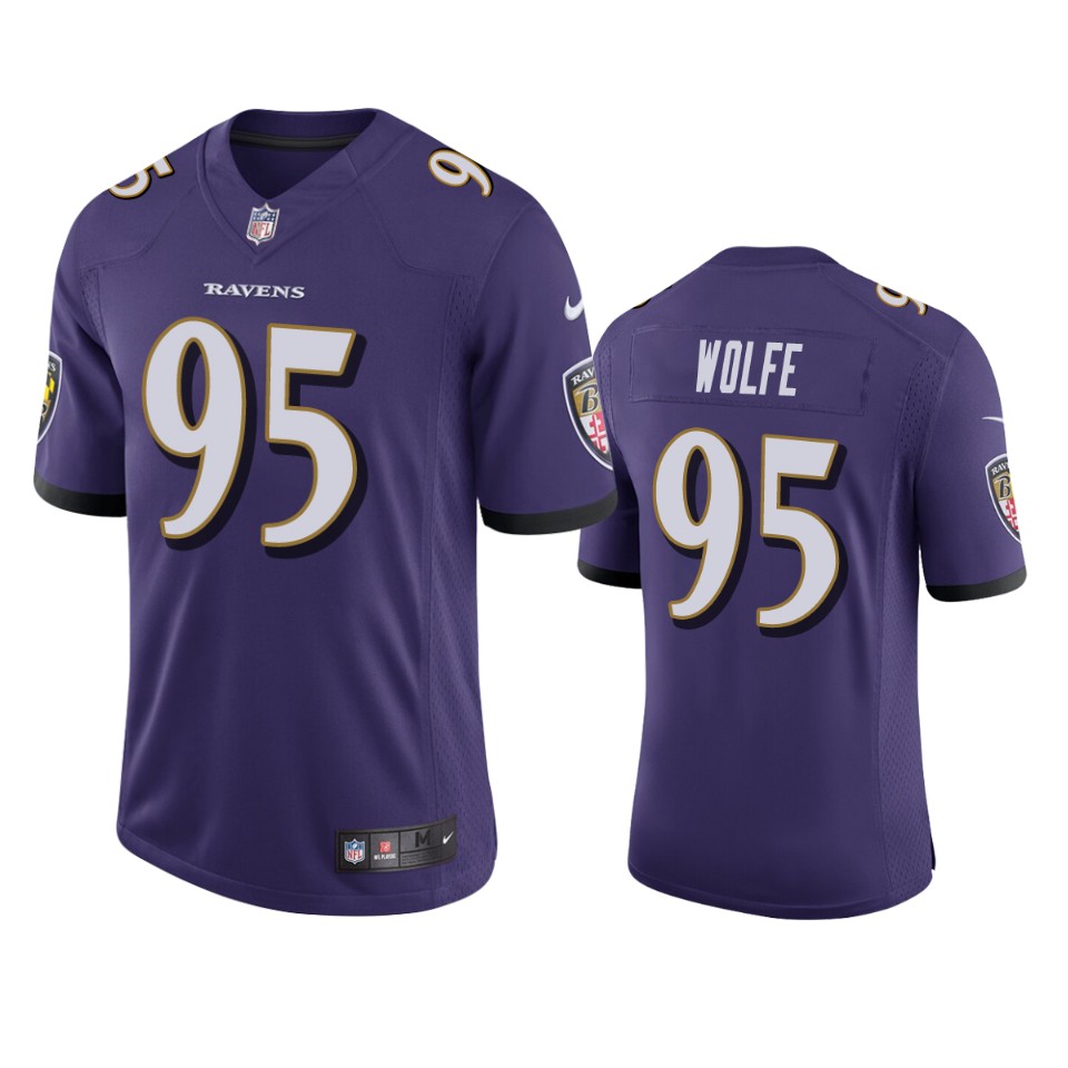 men's ravens derek wolfe purple vapor jersey