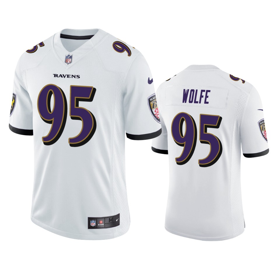 men's ravens derek wolfe white vapor jersey