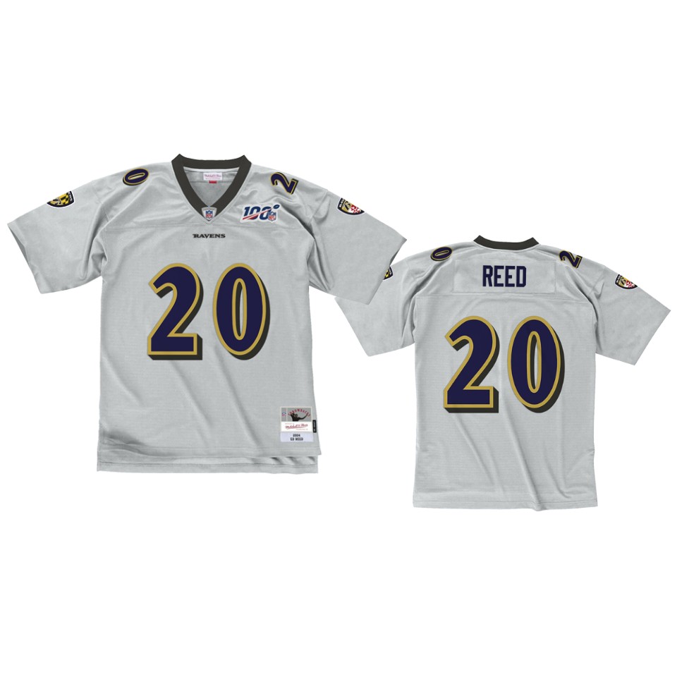 men's ravens ed reed platinum legacy nfl 100 jersey