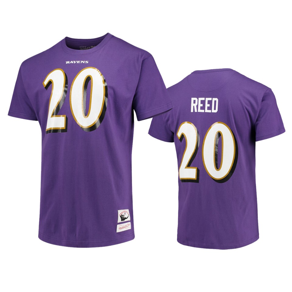 men's ravens ed reed purple retired player t shirt