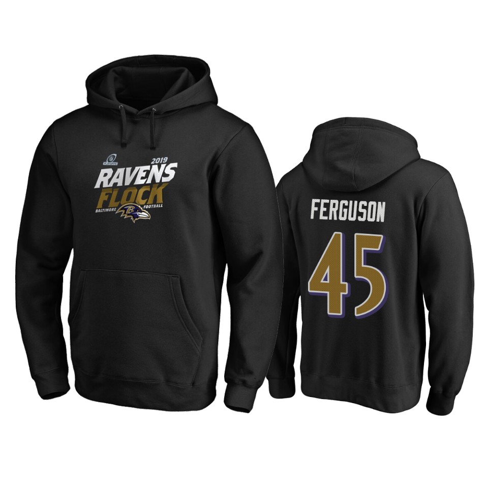 men's ravens jaylon ferguson black 2019 nfl playoffs bound hometown checkdown pullover hoodie
