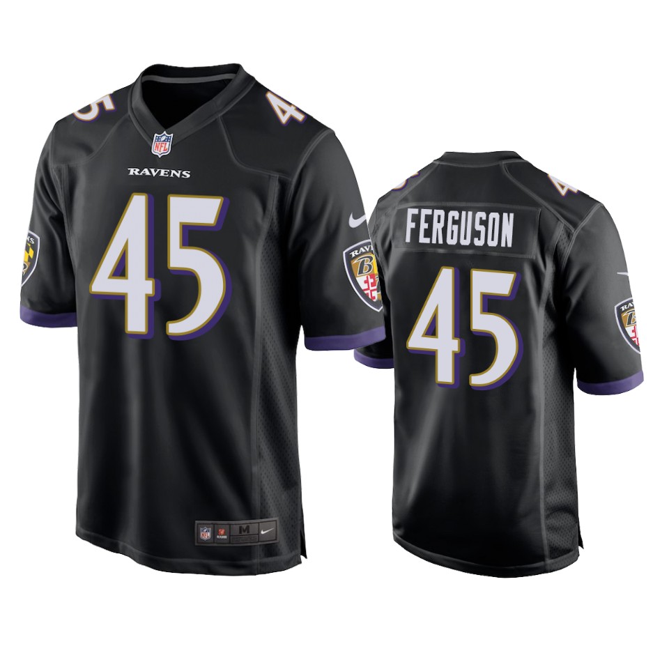 men's ravens jaylon ferguson black game jersey