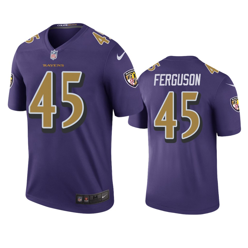 men's ravens jaylon ferguson purple color rush legend jersey