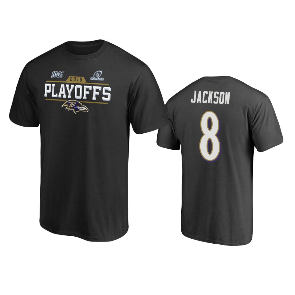 men's ravens lamar jackson black 2019 nfl playoffs chip shot t shirt