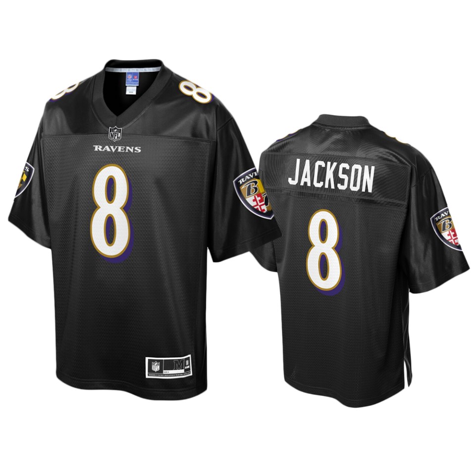 men's ravens lamar jackson black pro line jersey