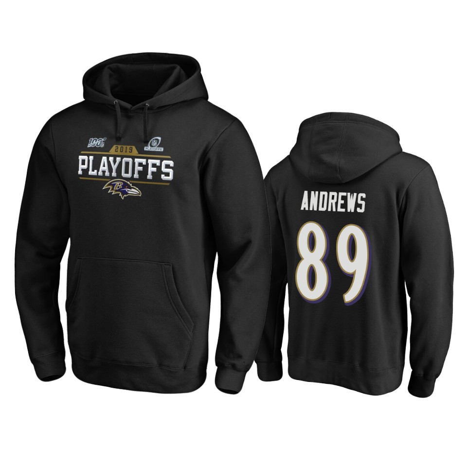 men's ravens mark andrews black 2019 nfl playoffs bound chip shot pullover hoodie