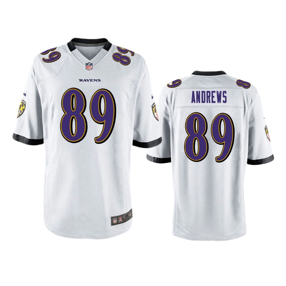 men's ravens mark andrews white game jersey