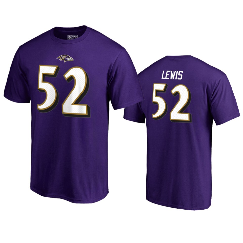men's ravens ray lewis purple authentic stack t shirt