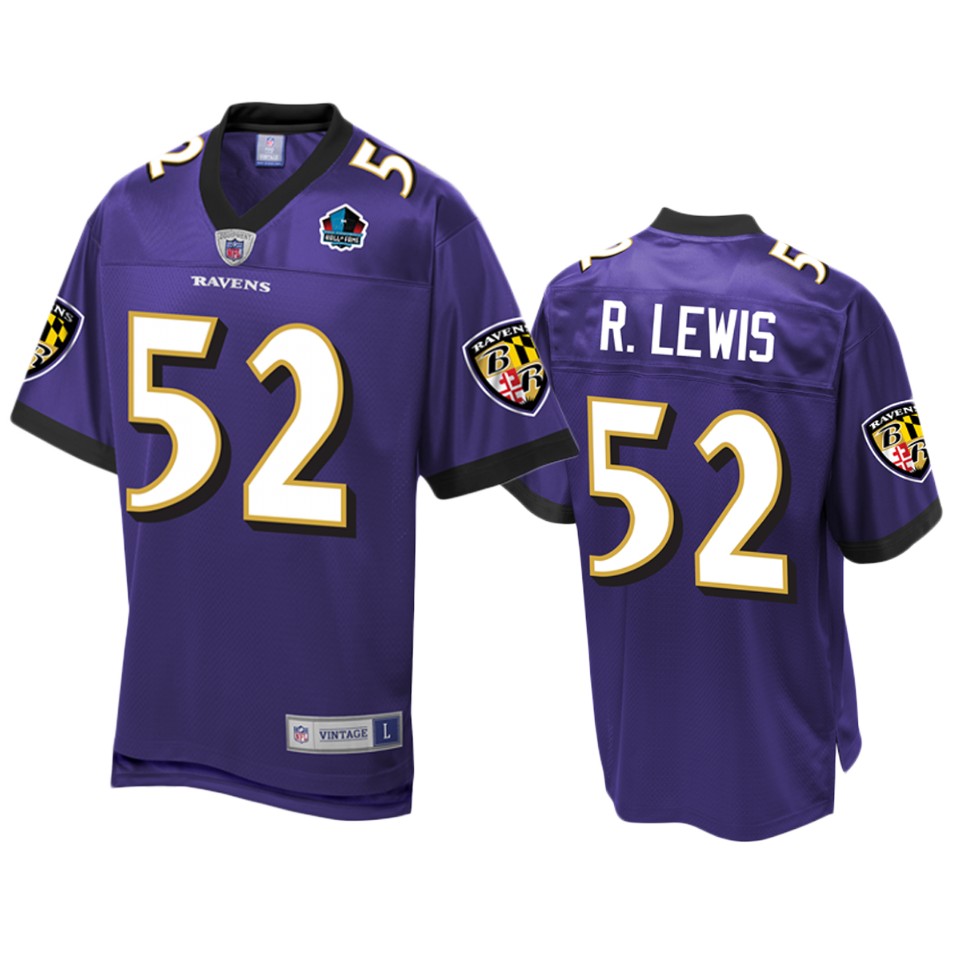 men's ravens ray lewis purple hall of fame jersey