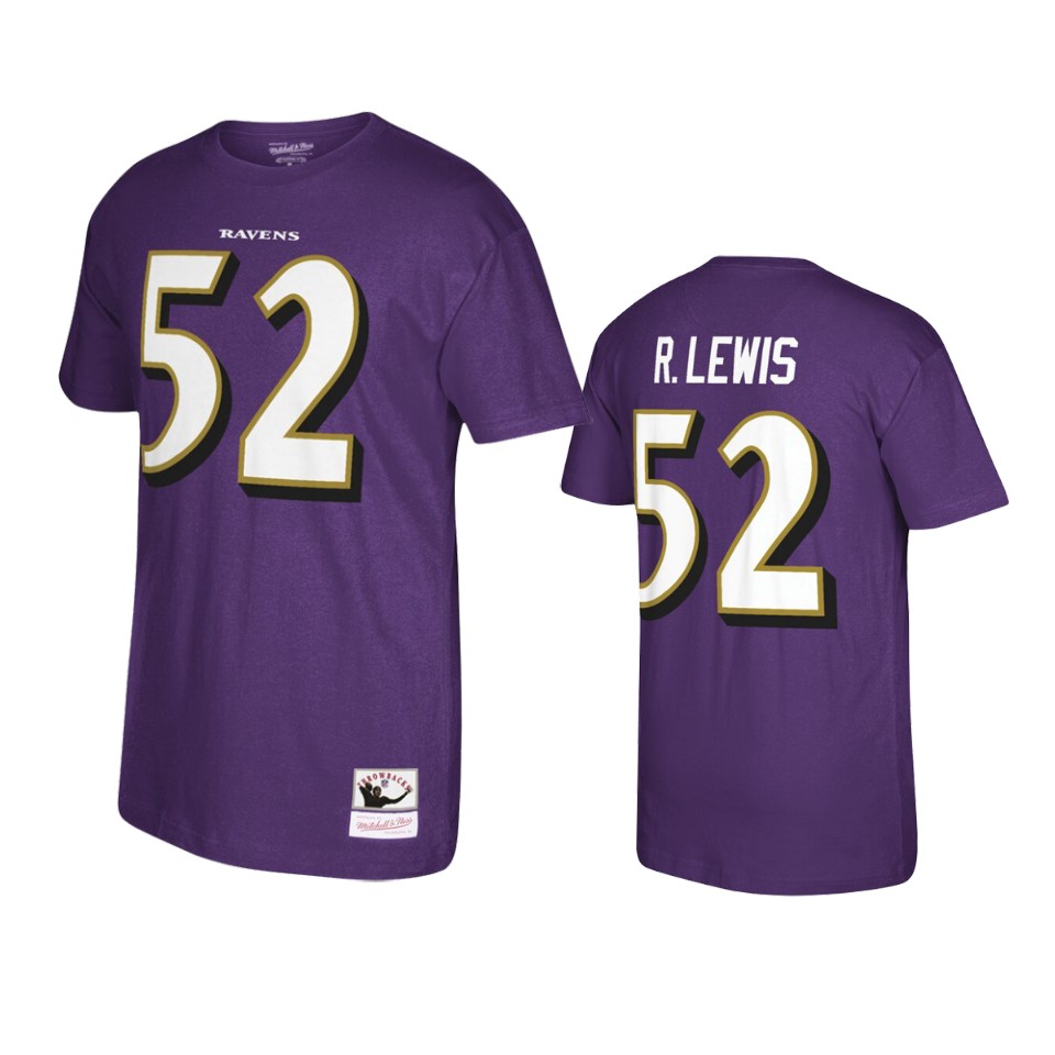 men's ravens ray lewis purple retired player t shirt