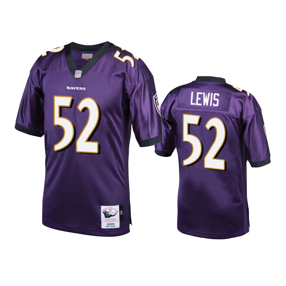 men's ravens ray lewis purple vintage replica jersey