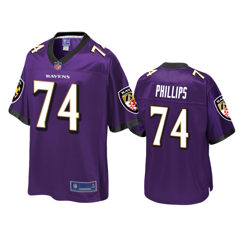 men's ravens tyre phillips purple pro line jersey