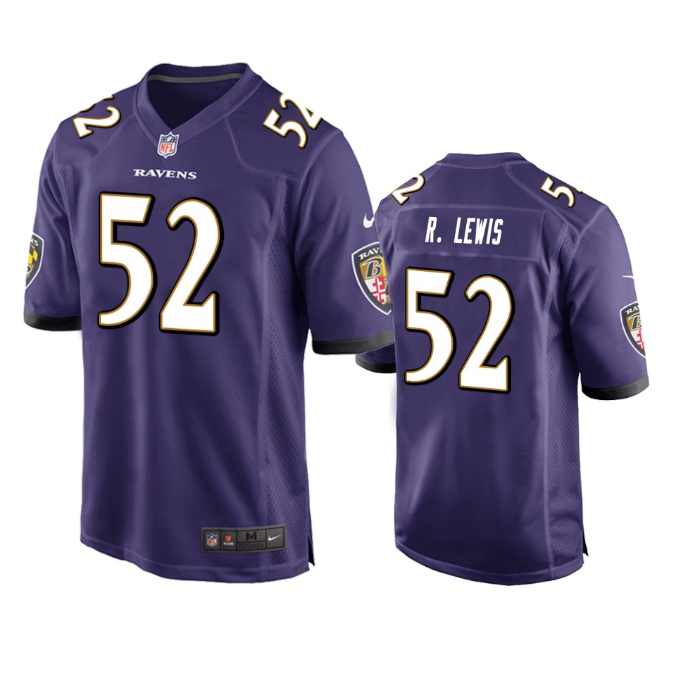 men's ray lewis ravens purple game jersey