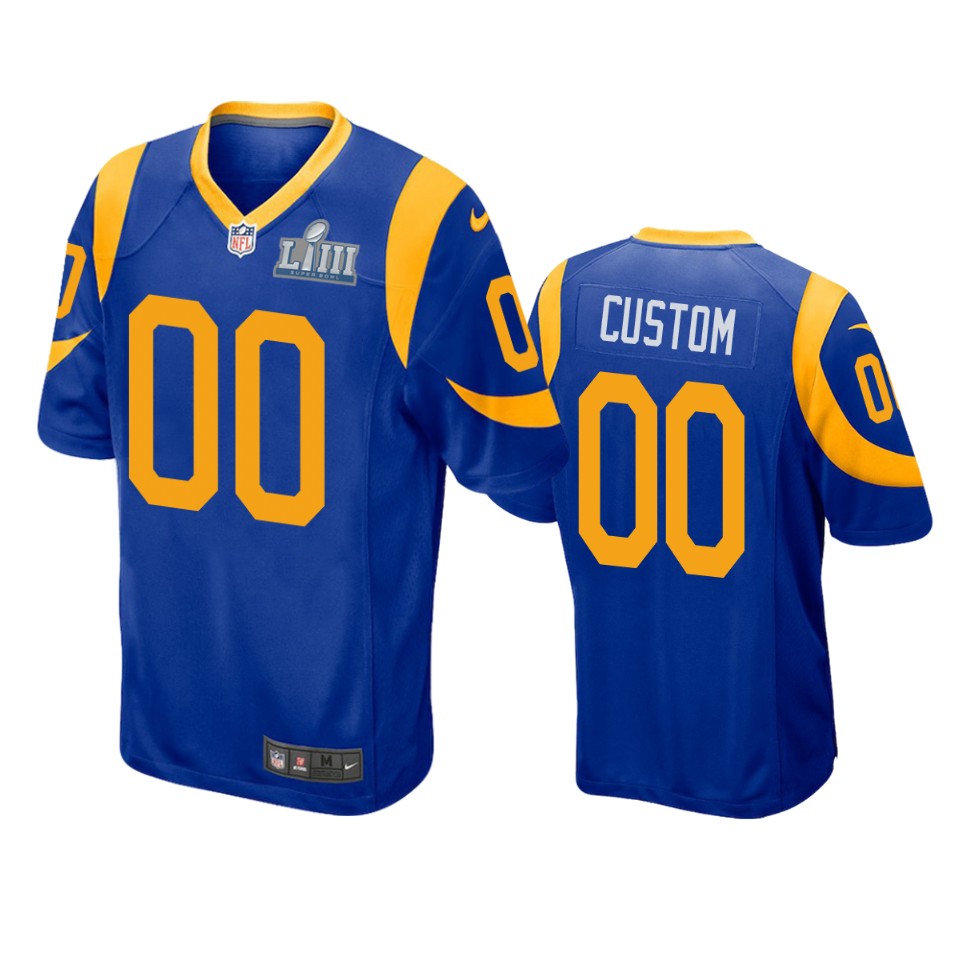men's royal custom jersey