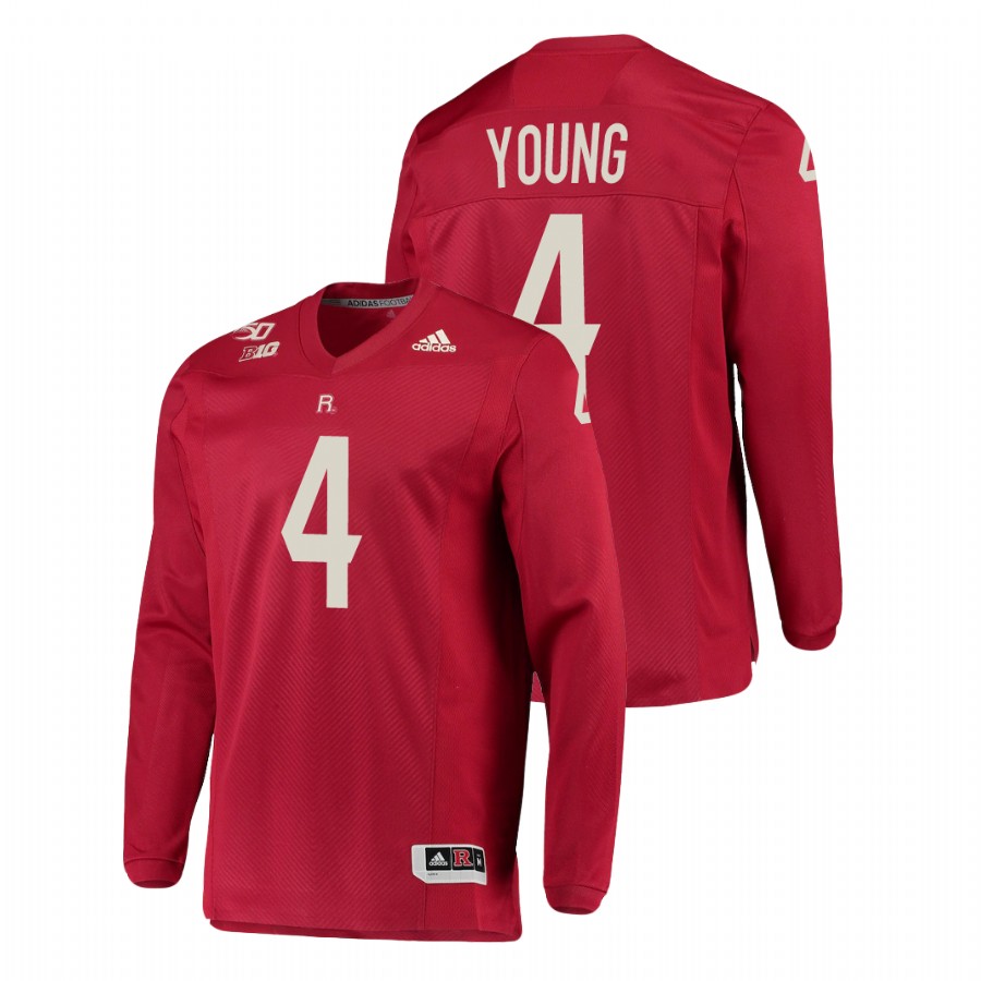 men's-rutgers-scarlet-knights-aaron-young-scarlet-college-football-long-sleeve-jersey