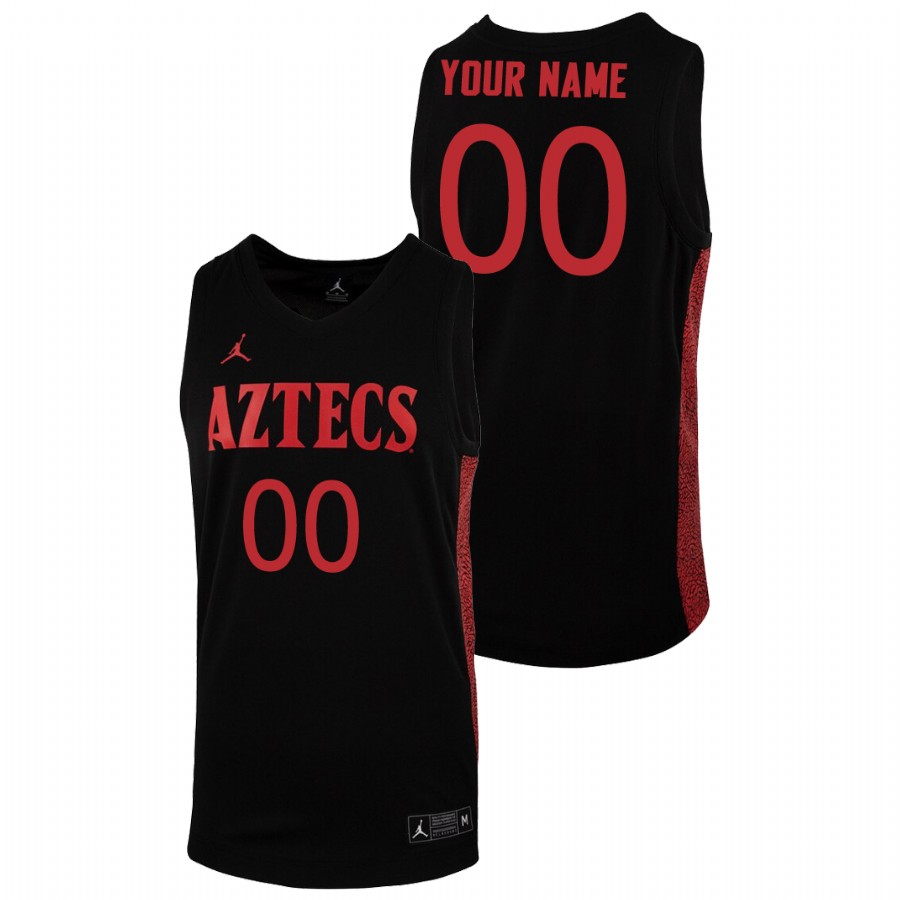 men's san diego state aztecs custom college baketball replica black jersey