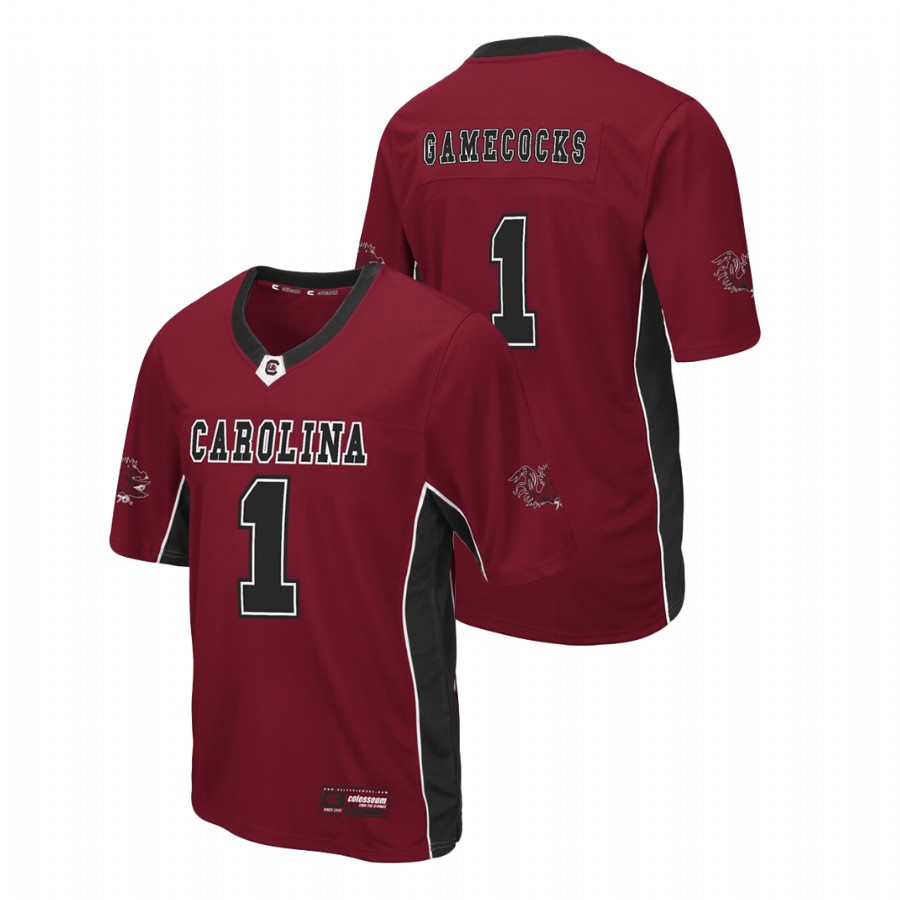 men's south carolina gamecocks 1 garnet max power football jersey